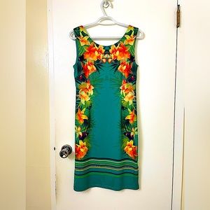 Floral Green print dress